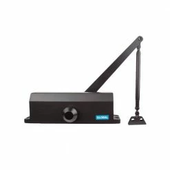 Global Door Controls Commercial Door Closer with Parallel Arm Bracket in Duronotic - Size 4
