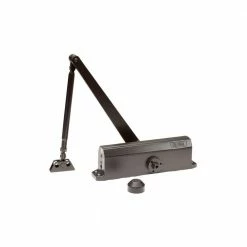 Global Door Controls Commercial Door Closer in Duronotic with Adjustable Spring Tension - Sizes 2-5