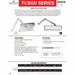 Global Door Controls Commercial Full Cover Door Closer in Duronotic with Adjustable Spring Tension - Sizes 2-6 15 Global Door Controls Commercial Full Cover Door Closer in Duronotic with Adjustable Spring Tension - Sizes 2-6 -Global Door Controls Shop browns tans global door controls door closers tc612 du d4 1000