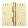 Global Door Controls 3.5 in. x 3.5 in. Satin Brass Plain Bearing Steel Hinge (Set of 2) -Global Door Controls Shop global door controls door hinges cp 3535 us4 m 64 1000