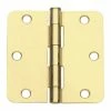 Global Door Controls 3 in. x 3 in. Satin Brass Plain Bearing Steel Hinge with 1/4 in. Radius (Set of 2) 1 Global Door Controls 3 in. x 3 in. Satin Brass Plain Bearing Steel Hinge with 1/4 in. Radius (Set of 2) -Global Door Controls Shop global door controls door hinges cp3030 1 4us4 m 64 1000