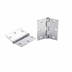 Global Door Controls 3.5 in. x 3.5 in. Bright Chrome Plain Bearing Steel Hinge (Set of 2) -Global Door Controls Shop global door controls door hinges cp3535 26 4f 1000