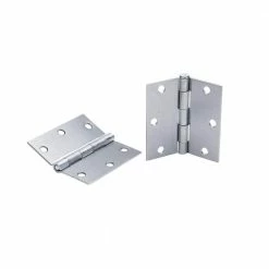 Global Door Controls 3.5 in. x 3.5 in. Brushed Chrome Plain Bearing Steel Hinge (Set of 2) -Global Door Controls Shop global door controls door hinges cp3535 26d 4f 1000