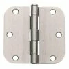 Global Door Controls 3.5 in. x 3.5 in. Satin Nickel Plain Bearing Steel Hinge with 5/8 in. Radius (Set of 2) -Global Door Controls Shop global door controls door hinges cp3535 r us15 m 64 1000