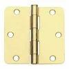 Global Door Controls 3.5 in. x 3.5 in. Satin Brass Plain Bearing Steel Hinge with 1/4 in. Radius (Set of 2) -Global Door Controls Shop global door controls door hinges cp3535 r us4 m 64 1000