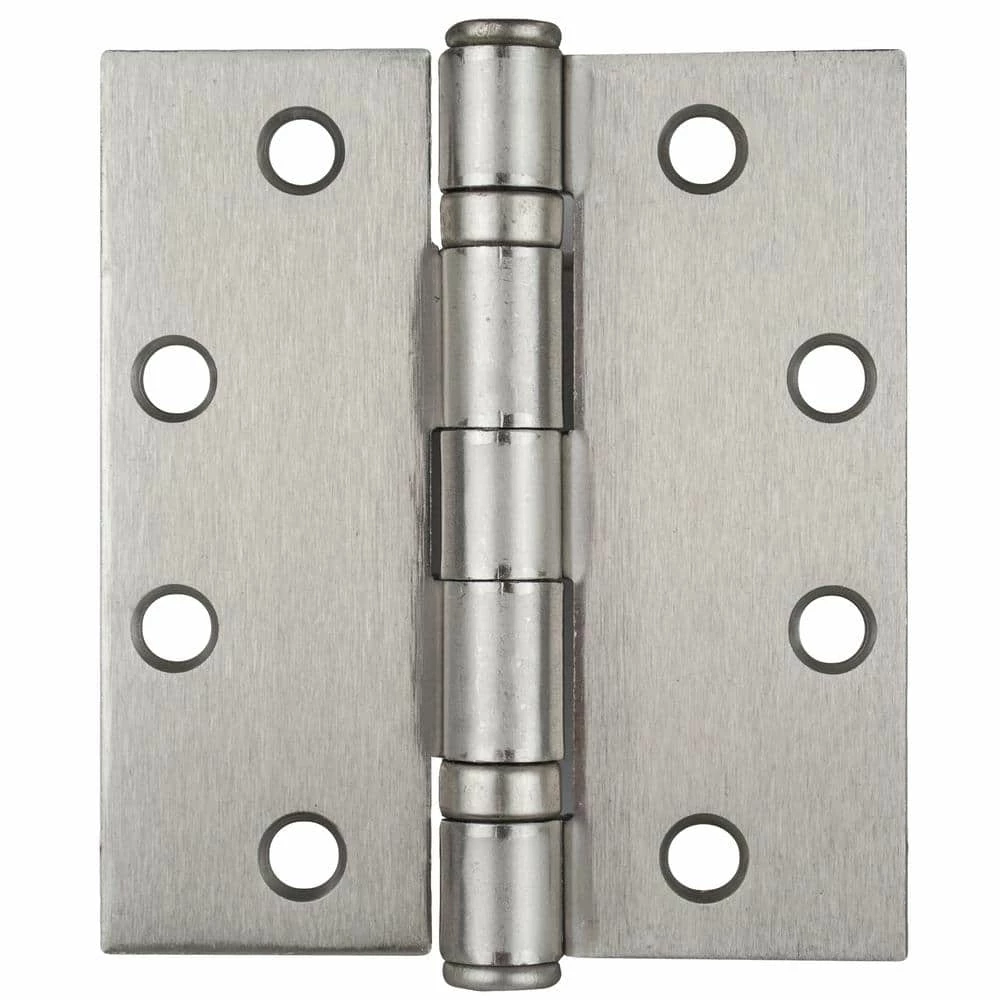 Global Door Controls 4.5 in. x 4 in. Satin Nickel Ball Bearing Steel Hinge (Set of 3) 3 Global Door Controls 4.5 in. x 4 in. Satin Nickel Ball Bearing Steel Hinge (Set of 3)