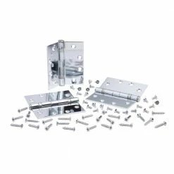 Global Door Controls 4.5 in. x 4.5 in. Bright Chrome Ball Bearing Hinge (Set of 3) -Global Door Controls Shop global door controls door hinges cp4545bb 26 3 1f 1000