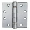 Global Door Controls 4.5 in. x 4.5 in. Brushed Chrome Ball Bearing Hinge (Set of 3) -Global Door Controls Shop global door controls door hinges cp4545bb 26d 3 64 1000