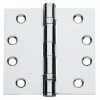 Global Door Controls 4.5 in. x 4.5 in. Satin Chrome Ball Bearing Non-Removable Pin Heavy Weight Commercial Hinge (Set of 3) -Global Door Controls Shop global door controls door hinges cph4545bnrp26d3 64 1000