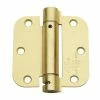 Global Door Controls 3.5 in. x 3.5 in. Satin Brass Steel Spring Hinge with 5/8 in. Radius (Set of 2) -Global Door Controls Shop global door controls door hinges cps3535 r us4 m 64 1000