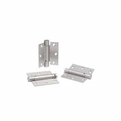 Global Door Controls 3.5 in. x 3.5 in. Satin Nickel Steel Spring Hinge (Set of 3) -Global Door Controls Shop global door controls door hinges cps3535 us15 3 1f 1000