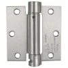 Global Door Controls 3.5 in. x 3.5 in. Satin Nickel Steel Spring Hinge (Set of 3)