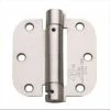 Global Door Controls 3.5 in. x 3.5 in. Satin Nickel Steel Spring Hinge with 5/8 in. Radius (Set of 2)