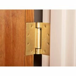 Global Door Controls 4.5 in. x 4.5 in. Satin Brass Steel Spring Hinge (Set of 3) -Global Door Controls Shop global door controls door hinges cps4545 us4 3 31 1000