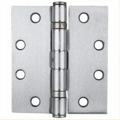 Global Door Controls CS Series Hinges 4.5 in. x 4 in. Commercial Full Mortise Ball Bearing NRP Hinges, Stainless Steel Finish
