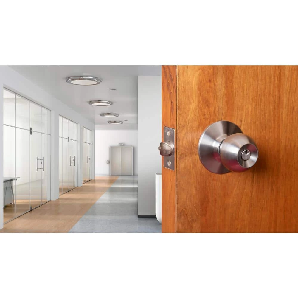 Global Door Controls GLC Series Brushed Chrome Grade 3 Commercial/Residential Entry Door Knob with Lock 10 Global Door Controls GLC Series Brushed Chrome Grade 3 Commercial/Residential Entry Door Knob with Lock - Image 8