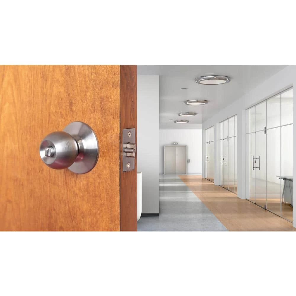 Global Door Controls GLC Series Brushed Chrome Grade 3 Commercial/Residential Entry Door Knob with Lock 4 Global Door Controls GLC Series Brushed Chrome Grade 3 Commercial/Residential Entry Door Knob with Lock - Image 2