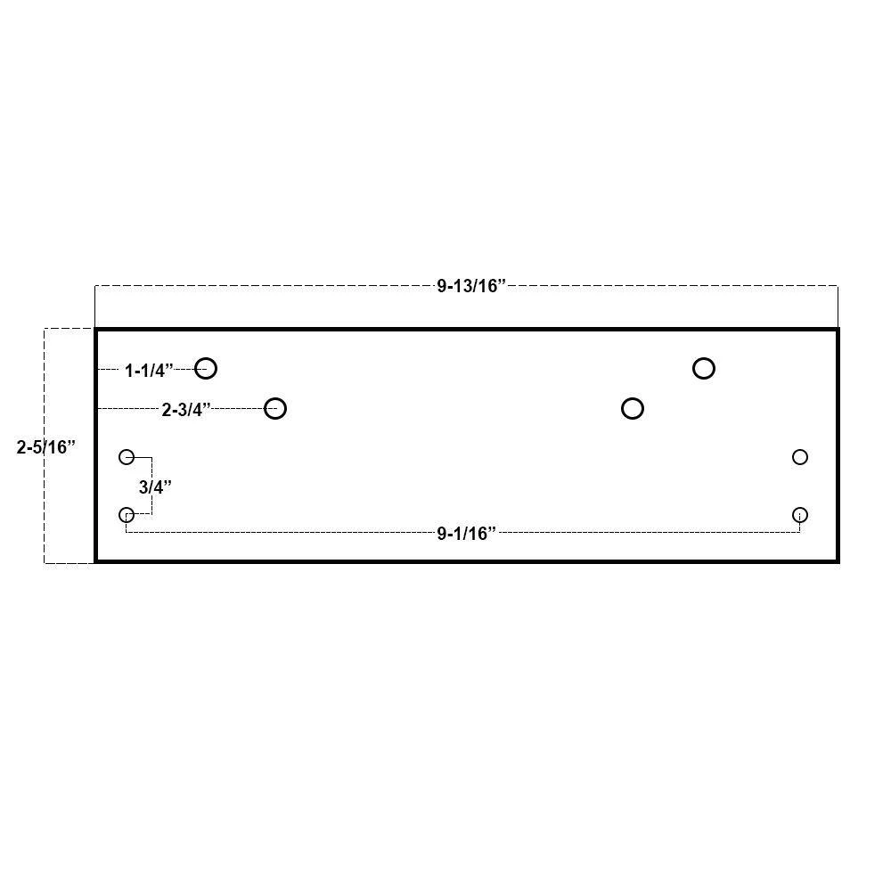 Global Door Controls Aluminum Dual Back to Back Pull Bar 4 Global Door Controls Aluminum Dual Back to Back Pull Bar - Image 2