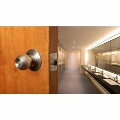 Global Door Controls GLC Series Brushed Chrome Grade 3 Commercial/Residential Privacy Door Knob with Lock -Global Door Controls Shop global door controls privacy door knobs glc 5140b 626 31 1000