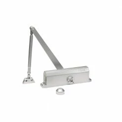 Global Door Controls Commercial Door Closer in Aluminum with Backcheck - Size 3