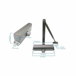 Global Door Controls Commercial Door Closer in Aluminum - Size 2 13 Global Door Controls Commercial Door Closer in Aluminum - Size 2 -Global Door Controls Shop metallics global door controls door closers tc2202 al fa 1000