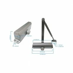 Global Door Controls Commercial Door Closer with Parallel Arm Bracket in Aluminum - Size 3 -Global Door Controls Shop metallics global door controls door closers tc2203 pa al 1f 1000