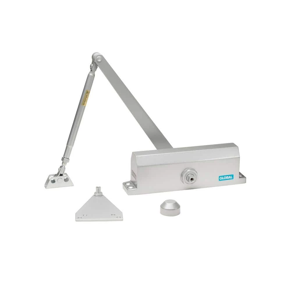 Global Door Controls Commercial Door Closer with Parallel Arm Bracket in Aluminum - Size 4 3 Global Door Controls Commercial Door Closer with Parallel Arm Bracket in Aluminum - Size 4