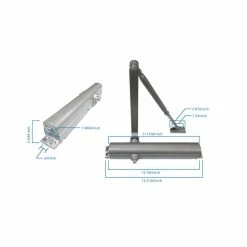 Global Door Controls Commercial ADA Slim Line Door Closer in Aluminum - Sizes 1-4 13 Global Door Controls Commercial ADA Slim Line Door Closer in Aluminum - Sizes 1-4 -Global Door Controls Shop metallics global door controls door closers tc411 al 44 1000