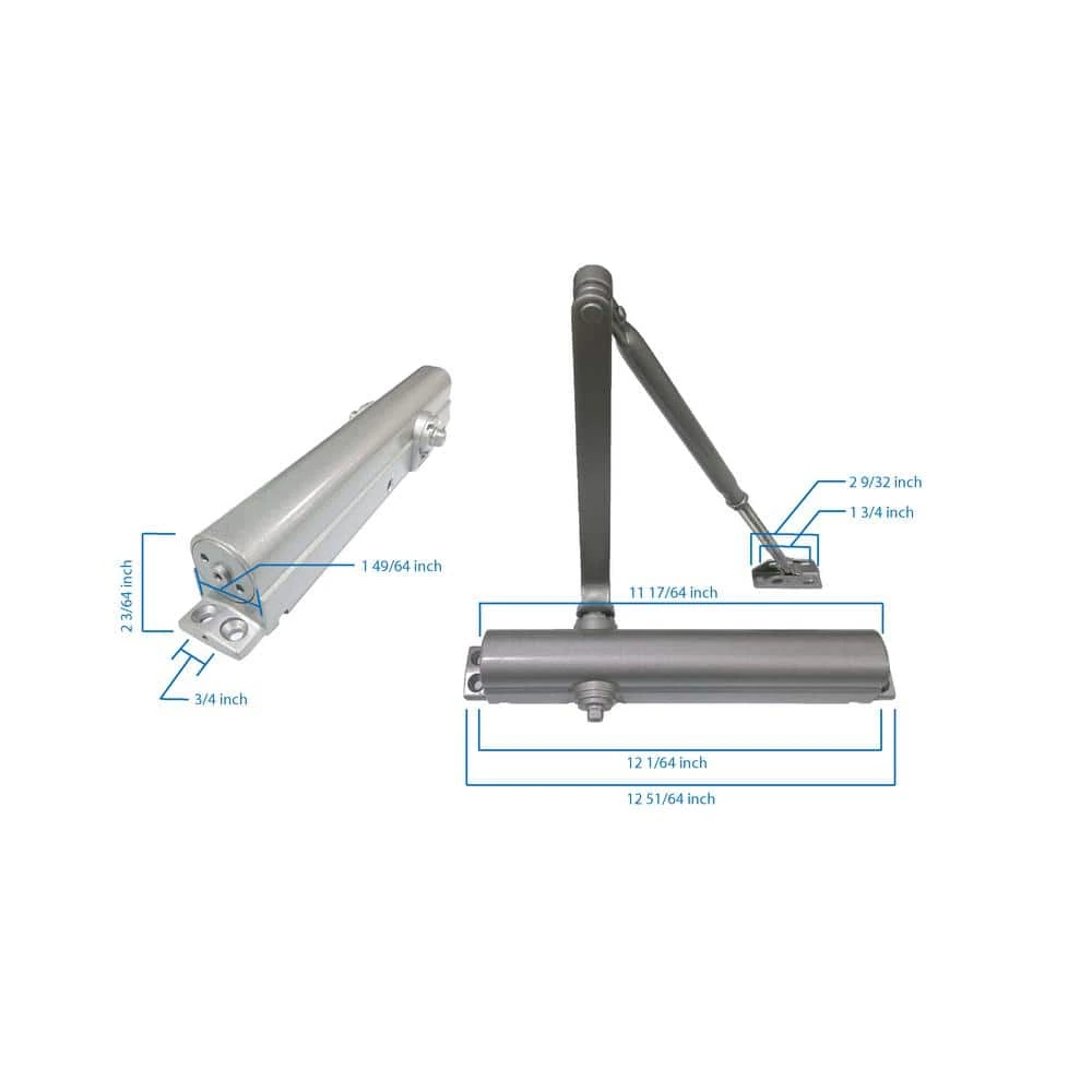 Global Door Controls Commercial ADA Slim Line Door Closer in Aluminum - Sizes 1-4 7 Global Door Controls Commercial ADA Slim Line Door Closer in Aluminum - Sizes 1-4 - Image 5