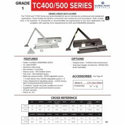 Global Door Controls Commercial ADA Slim Line Door Closer in Aluminum - Sizes 1-4 15 Global Door Controls Commercial ADA Slim Line Door Closer in Aluminum - Sizes 1-4 -Global Door Controls Shop metallics global door controls door closers tc411 al d4 1000