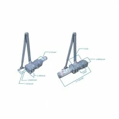 Global Door Controls Heavy Duty ADA Commercial Door Closer with Cush-N-Stop Arm in Aluminum - Sizes 1-6 -Global Door Controls Shop metallics global door controls door closers tc4300cns al 44 1000