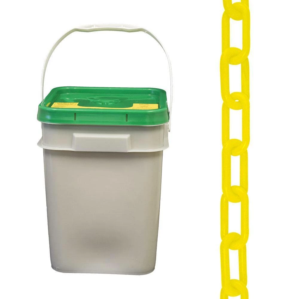 Mr. Chain 1.5 in. (#6, 38 mm) x 300 ft. Pail Yellow Plastic Chain 4 Mr. Chain 1.5 in. (#6, 38 mm) x 300 ft. Pail Yellow Plastic Chain - Image 2