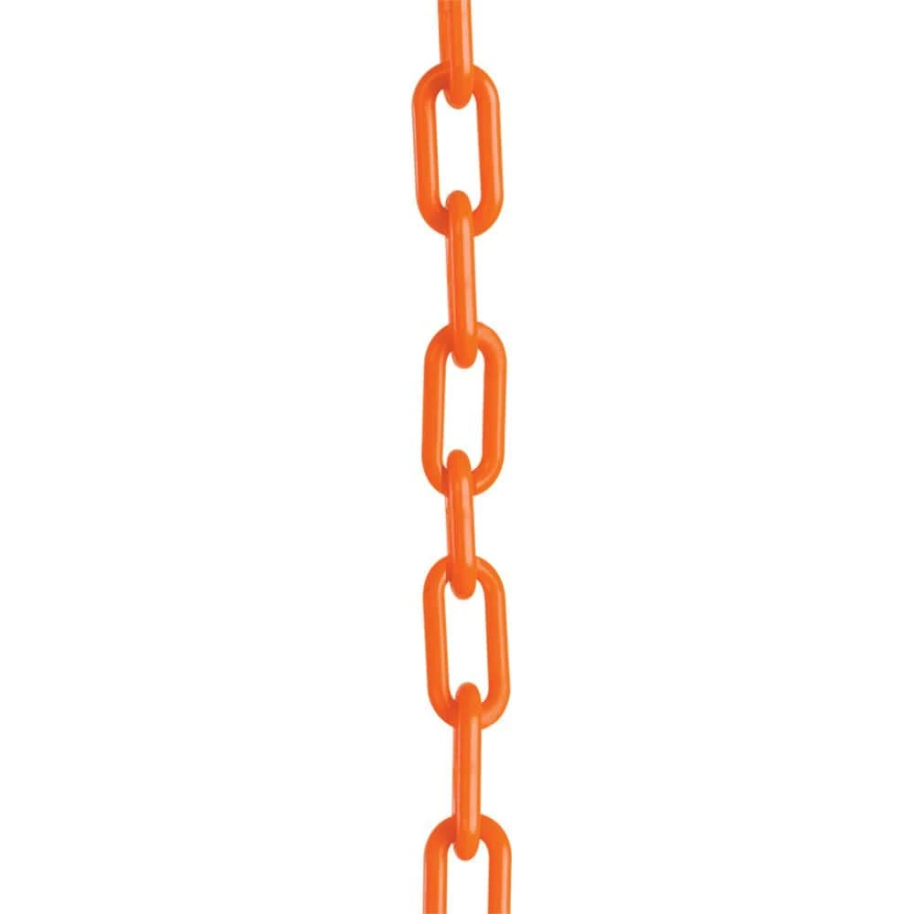 Mr. Chain 1.5 in. (#6, 38 mm) x 25 ft. Safety Orange Plastic Chain 3 Mr. Chain 1.5 in. (#6, 38 mm) x 25 ft. Safety Orange Plastic Chain
