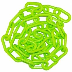 Mr. Chain 1.5 in. (#6, 38 mm) x 50 ft. Safety Green Plastic Chain