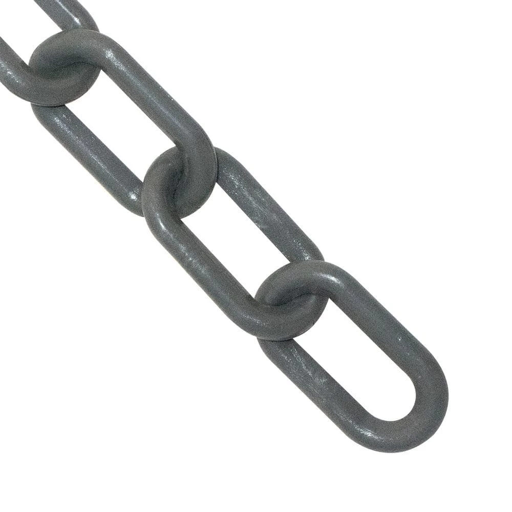 Mr. Chain 1.5 in. (#6,38mm) x 100 ft. Slate Gray Plastic Barrier Chain 3 Mr. Chain 1.5 in. (#6,38mm) x 100 ft. Slate Gray Plastic Barrier Chain