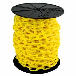 Mr. Chain 1.5 in. (#6, 38 mm) x 200 ft. Reel Yellow Plastic Chain