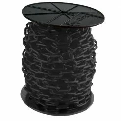 Mr. Chain 1.5 in. (#6, 38 mm) x 200 ft. Reel Black Plastic Chain