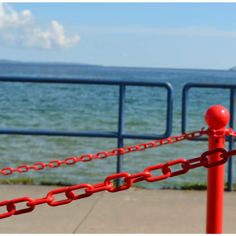Mr. Chain 2 in. (#8, 51 mm) x 25 ft. Red Plastic Chain 5 Mr. Chain 2 in. (#8, 51 mm) x 25 ft. Red Plastic Chain - Image 3