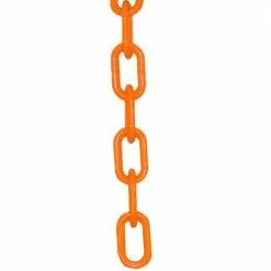 Mr. Chain 2 in. (#8, 51 mm) x 25 ft. Safety Orange Plastic Chain