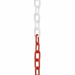 Mr. Chain 2 in. (#8, 51 mm) x 100 ft. Red / White Bi-Color Plastic Chain