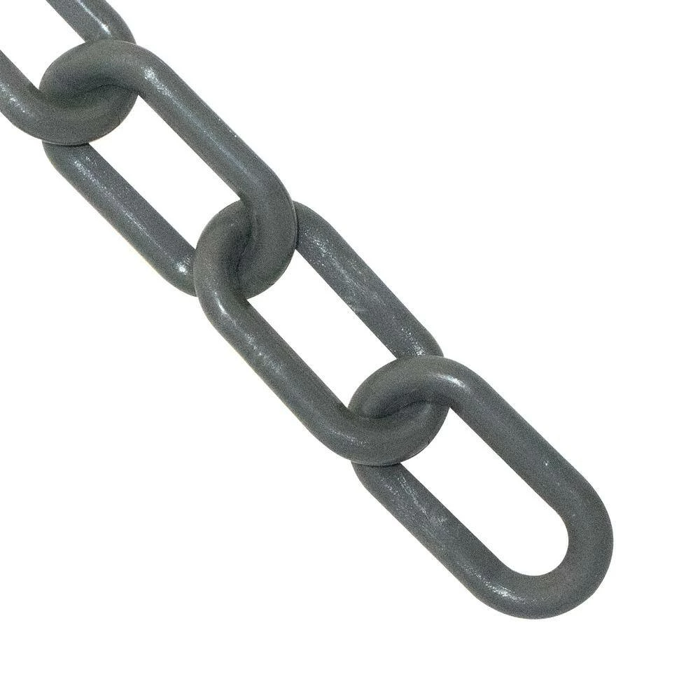 Mr. Chain 2 in. (#8, 51 mm) x 25 ft. Slate Gray Plastic Barrier Chain 3 Mr. Chain 2 in. (#8, 51 mm) x 25 ft. Slate Gray Plastic Barrier Chain