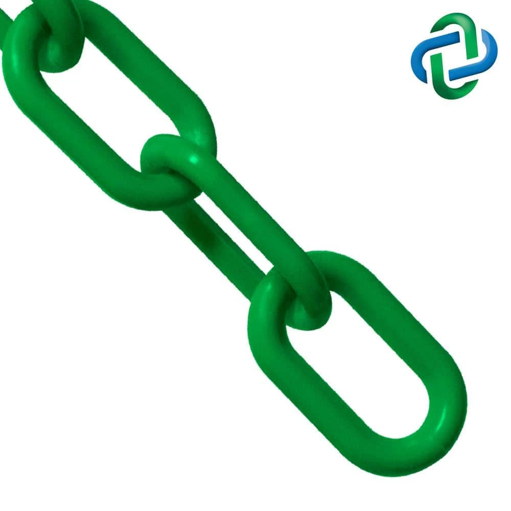 Mr. Chain 2 in. (54 mm) x 25 ft. Green Heavy-Duty Plastic Barrier Chain 3 Mr. Chain 2 in. (54 mm) x 25 ft. Green Heavy-Duty Plastic Barrier Chain