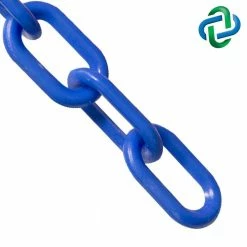Mr. Chain 2 in. (54 mm) x 25 ft. Blue Heavy-Duty Plastic Barrier Chain