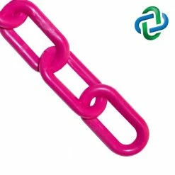 Mr. Chain 2 in. (54 mm) x 100 ft. Safety Pink Heavy-Duty Plastic Barrier Chain
