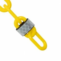 Mr. Chain 2 in. (#8,51 mm) x 100 ft. Yellow Reflective Plastic Barrier Chain