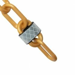 Mr. Chain 2 in. (#8,51 mm) x 100 ft. Gold Reflective Plastic Barrier Chain