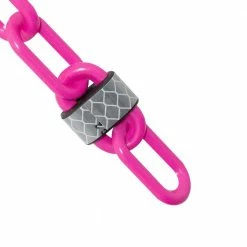 Mr. Chain 2 in. (#8,51 mm) x 100 ft. Magenta Reflective Plastic Barrier Chain