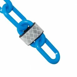 Mr. Chain 2 in. (#8,51 mm) x 100 ft. Sky Blue Reflective Plastic Barrier Chain