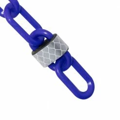 Mr. Chain 2 in. (#8,51 mm) x 100 ft. Traffic Blue Reflective Plastic Barrier Chain