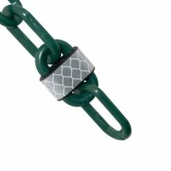 Mr. Chain 2 in. (#8,51 mm) x 100 ft. Evergreen Reflective Plastic Barrier Chain